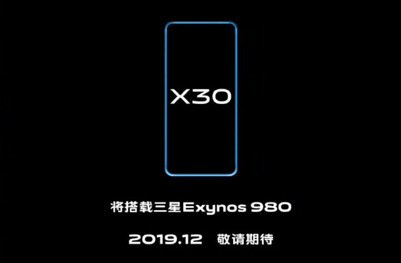 Vivo X30 se lanzará en diciembre;  Características Samsung Exynos 980 SoC