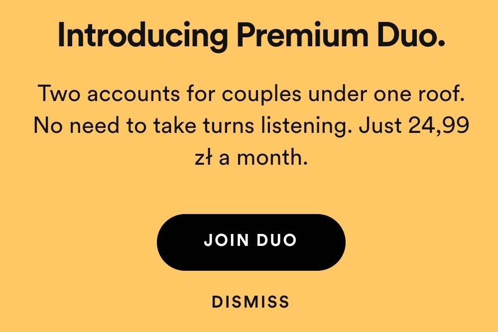 Spotify prueba la suscripción Premium Duo en cinco mercados;  Descuento de suscripción premium para parejas