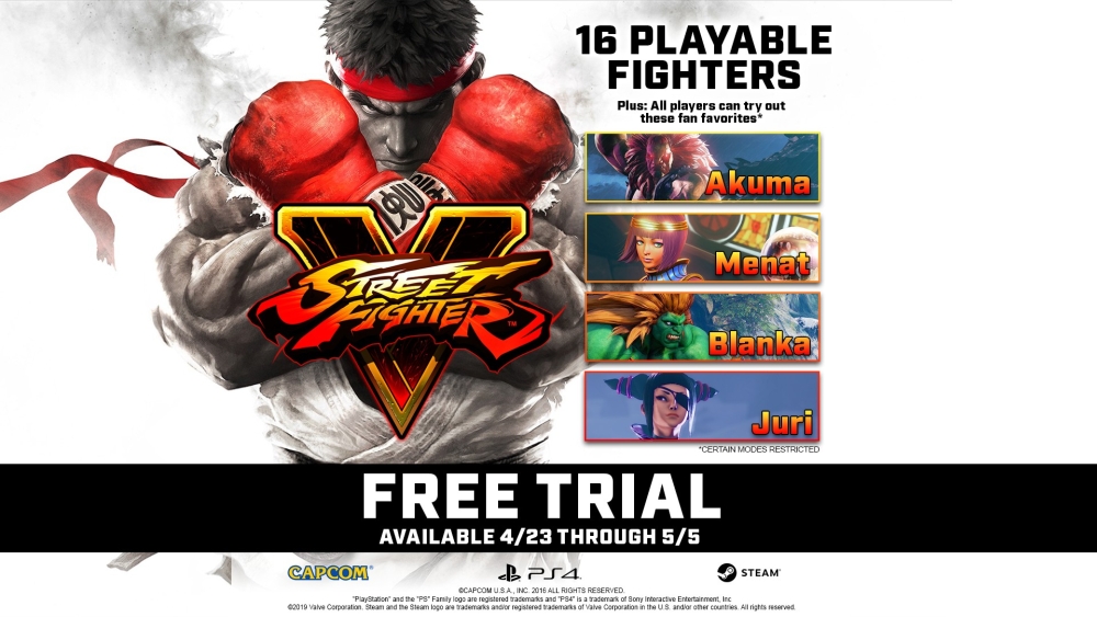 Street Fighter V Arcade Edition será gratuita durante dos semanas;  Incluye cuatro personajes DLC jugables