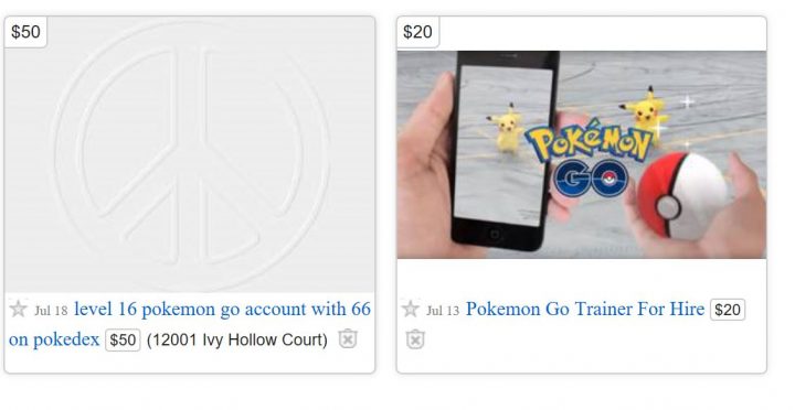 venta de cuenta pokemon go