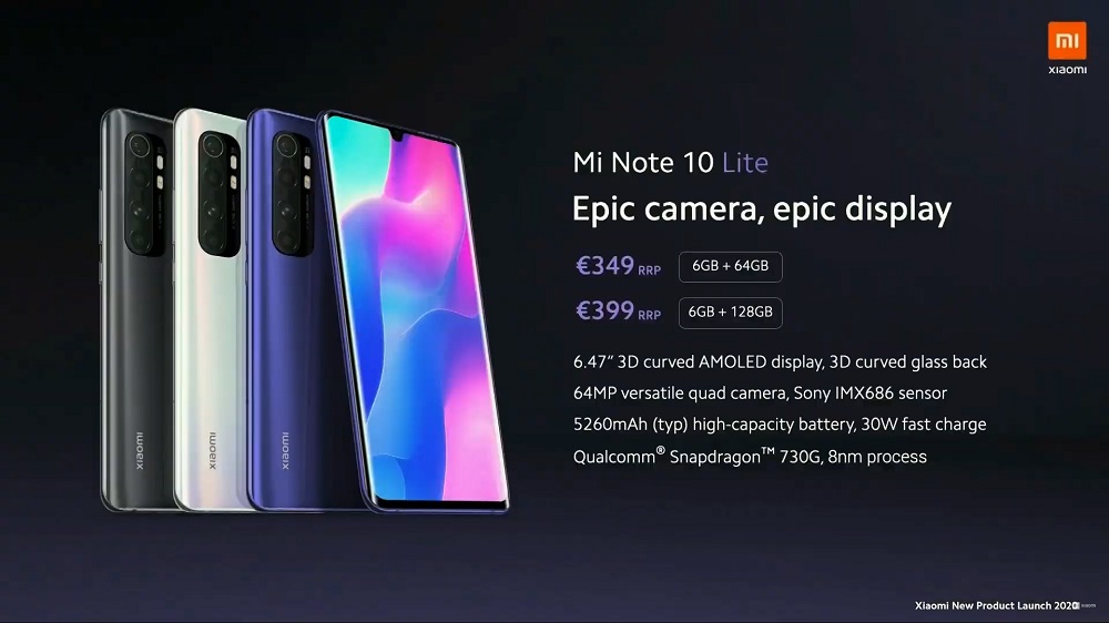 Xiaomi Mi Noe 10 Lite-prijs
