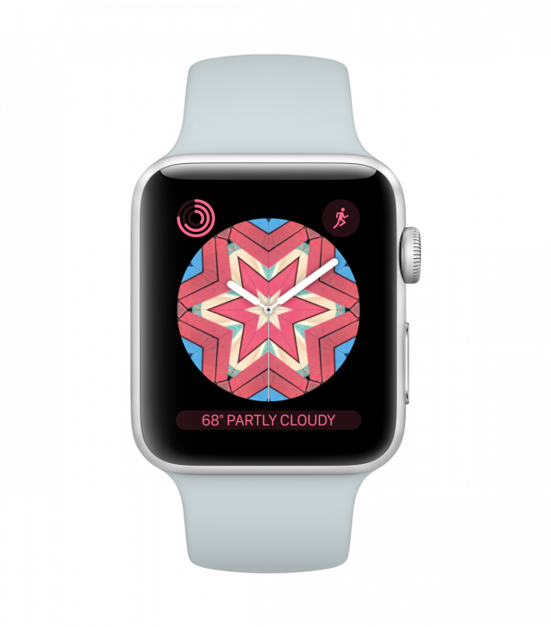 nuevo watchOS 4 cuenta con esfera de reloj caleidoscopio rosa