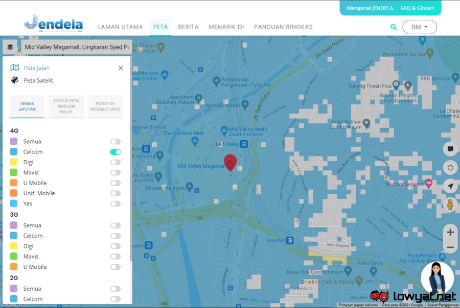 JENDELA Map Goes Online; Allows Users To Check Telco Coverage In Their Areas