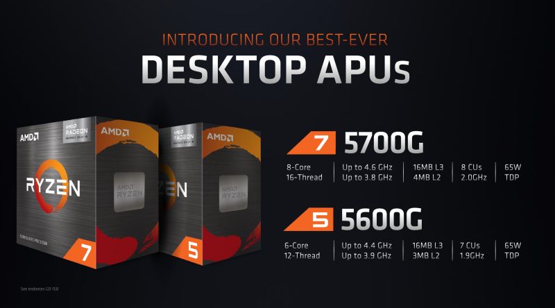 AMD Launches New Ryzen 7 5700G And Ryzen 5 5600G APUs