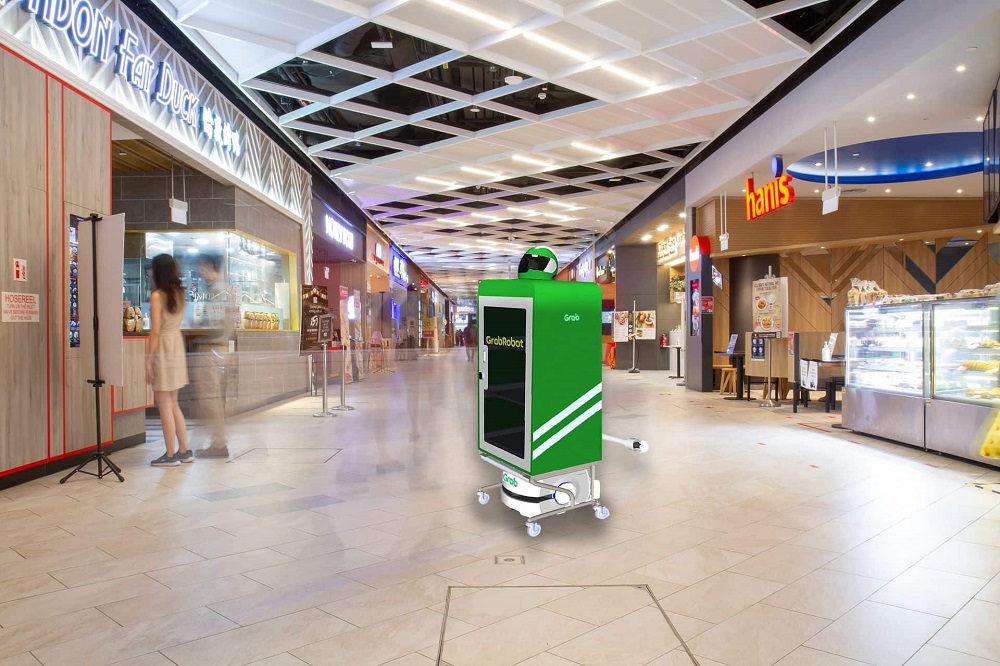 Coge Singapur para probar el robot que recoge pedidos de diferentes restaurantes en un centro comercial