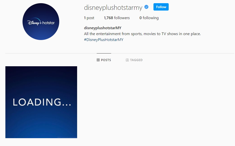 Disney+ Hotstar Malaysia’s Instagram Page Went Online Again For A Short While