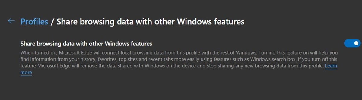 Borde de integración de la barra de búsqueda de Microsoft Windows 10