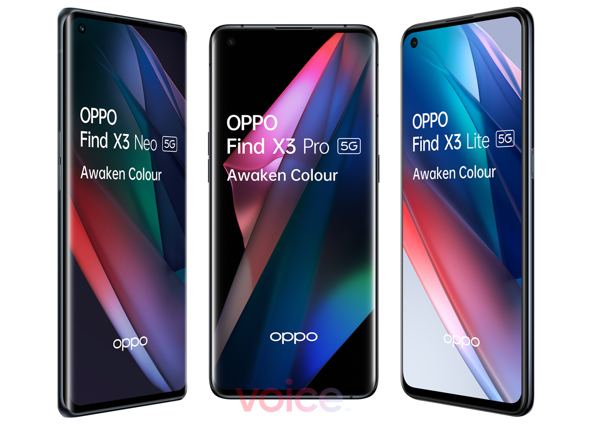 OPPO Find X3 Three Models Promo Images Leak