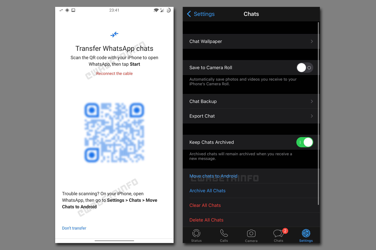 Herramienta de función de transferencia de datos de WhatsApp iOS a Android