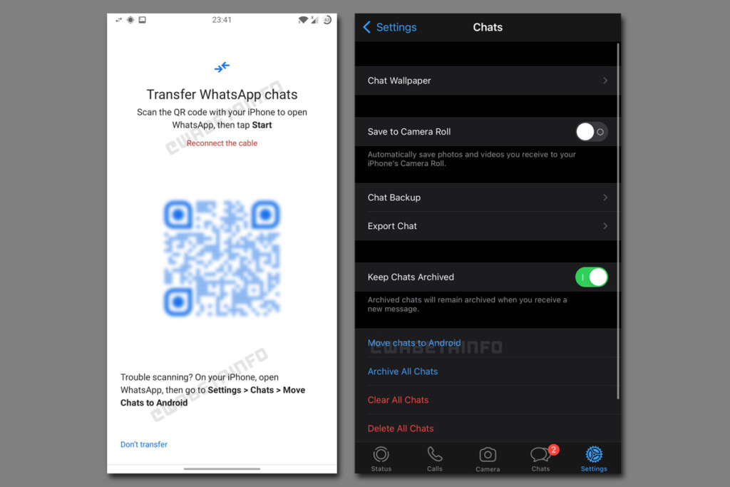WhatsApp iOS naar Android Data Transfer Feature Tool