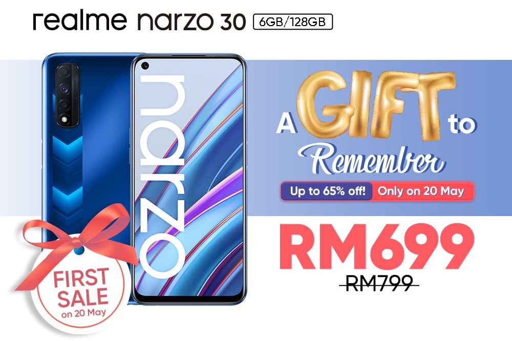 realme Narzo 30 eerste verkoop