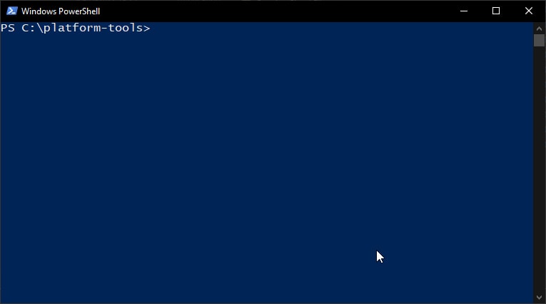 Ventana de comandos ADB / Fastboot en una computadora con Windows
