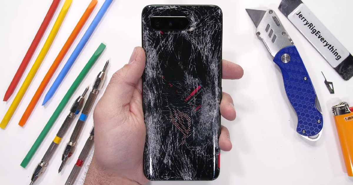 Asus ROG Phone 5 se rompe a la mitad durante Jerry Rigs Todo está ...