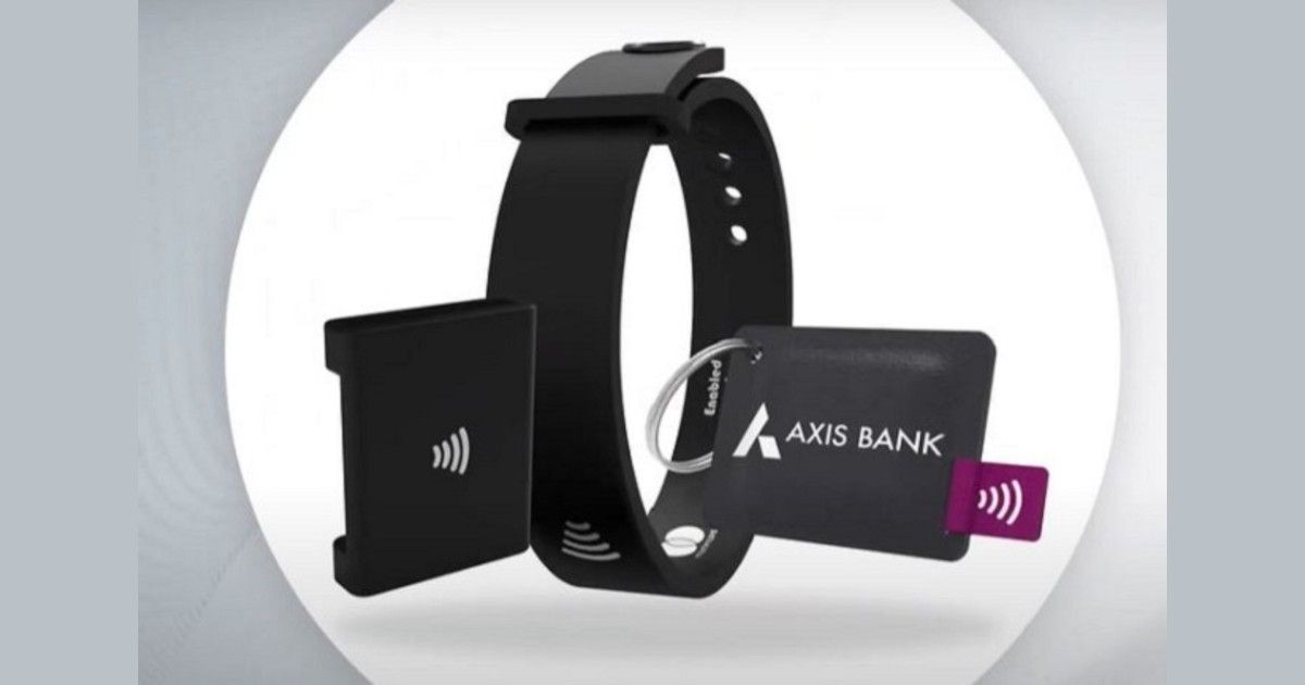 Axis Bank NFC Enabled Wear N 'Pay Muñequera, llavero y ...