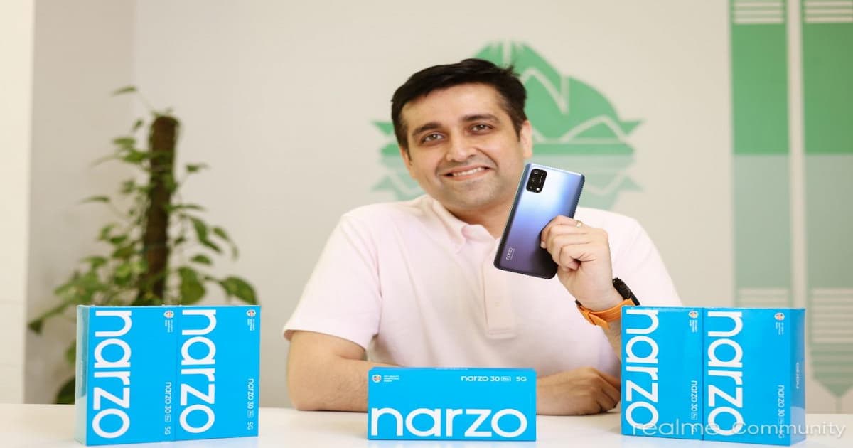 Realme Narzo 30 Pro Live Image revelada por el CEO Madhav Sheth