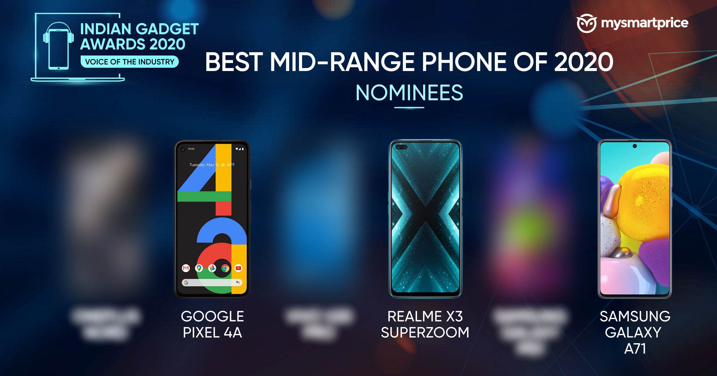 Mejor teléfono de gama media de 2020 - Nominados a los Indian Gadget Awards 2020: ...