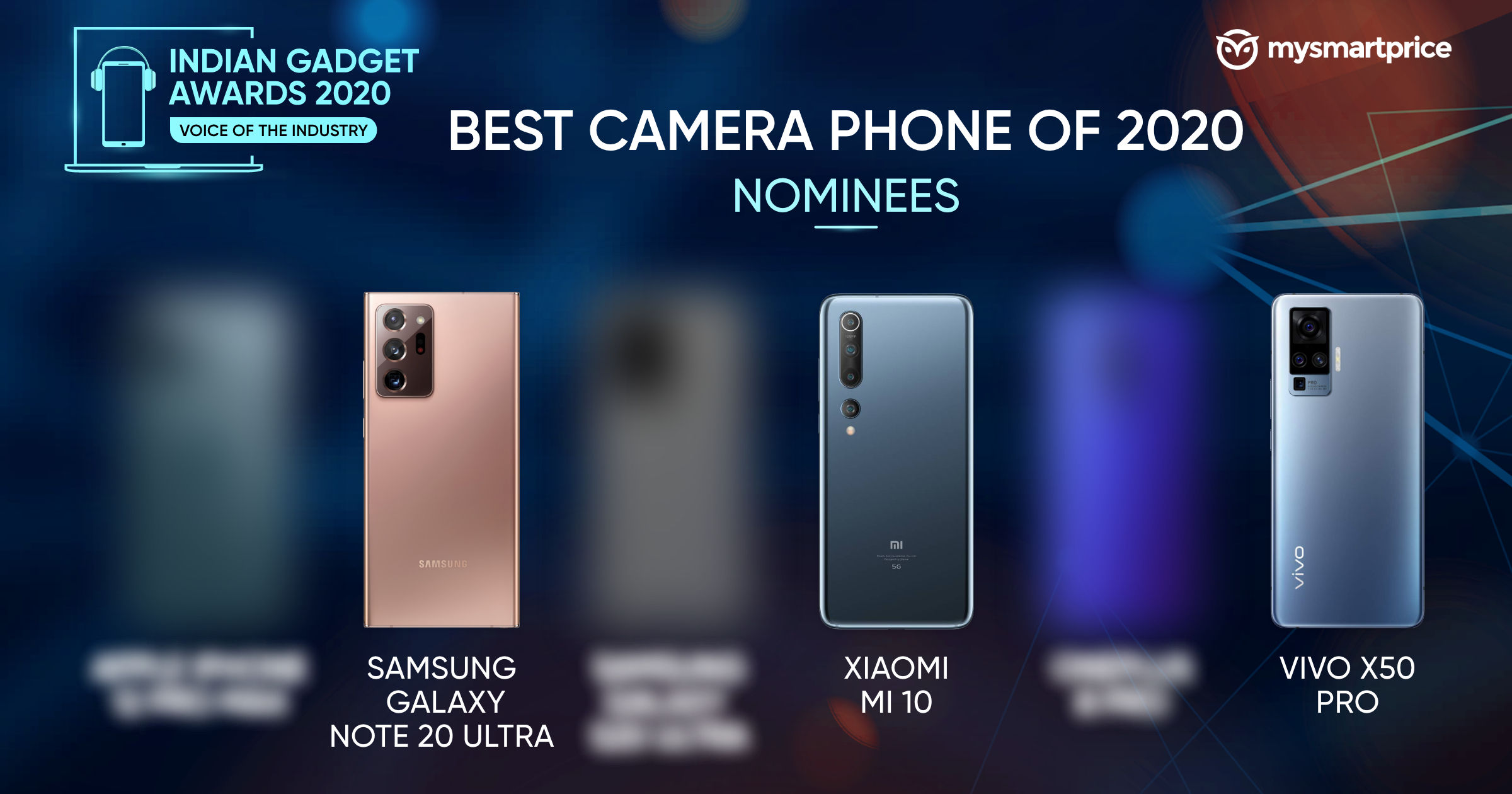Mejor teléfono con cámara de 2020 - Nominados a los Indian Gadget Awards 2020: ...