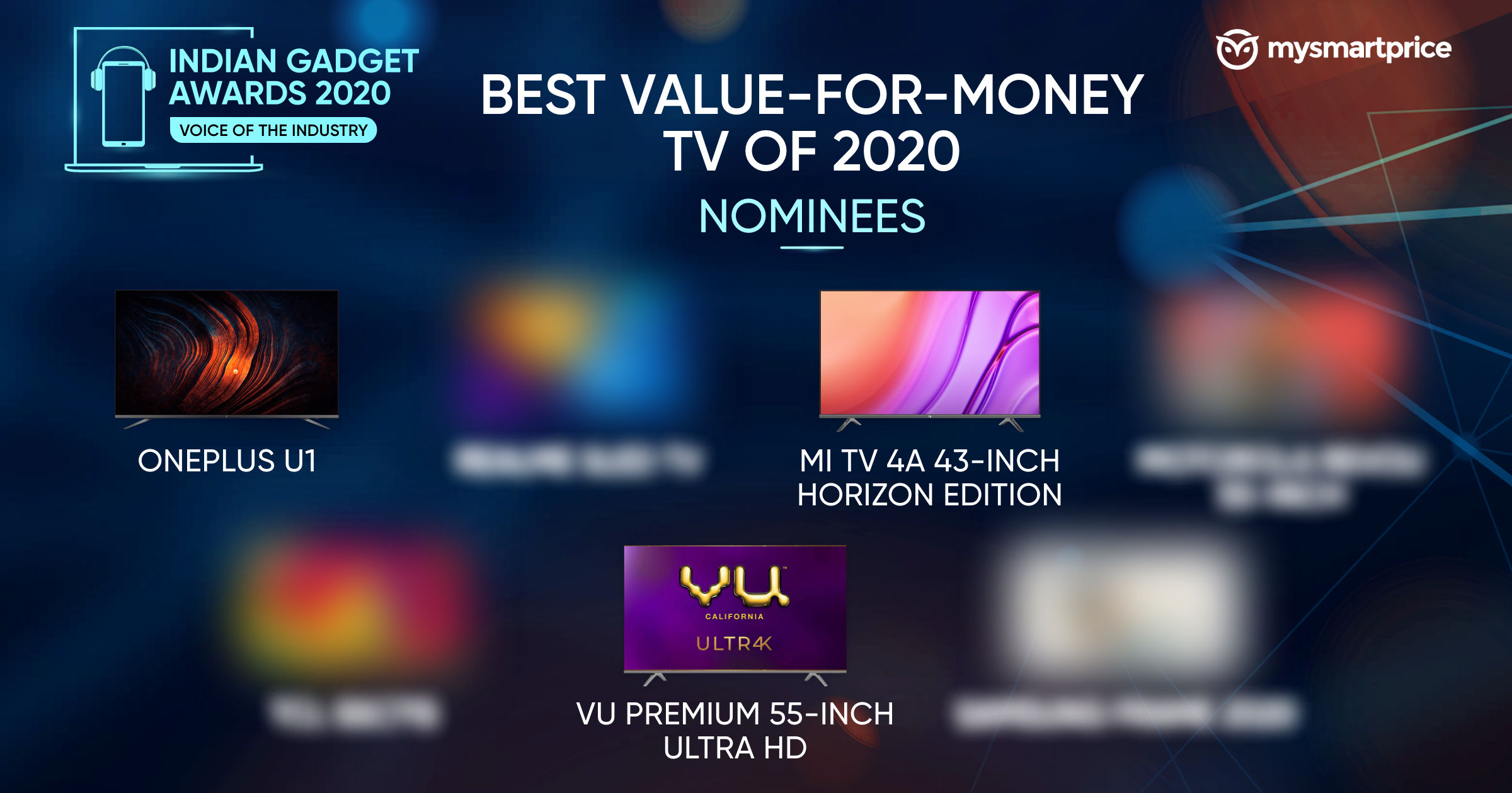 Mejor TV con mejor relación calidad-precio de 2020 - Nominados a los Indian Gadget Awards 2020: ...