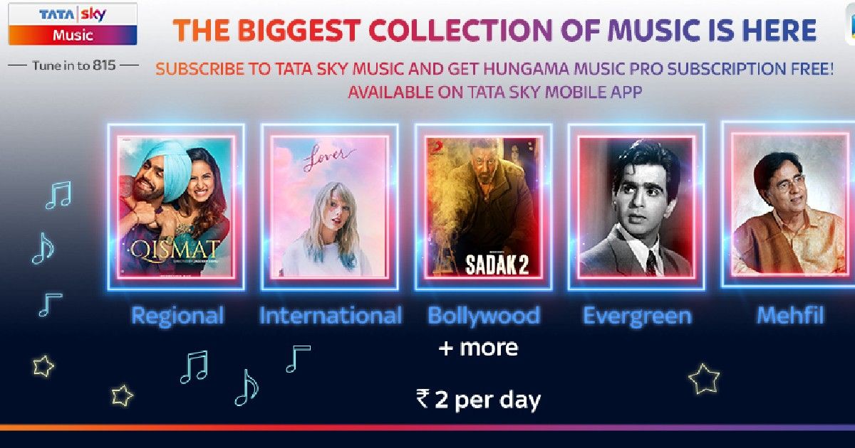 Los suscriptores de Tata Sky Music y Music + obtendrán Hungama Music gratis ...