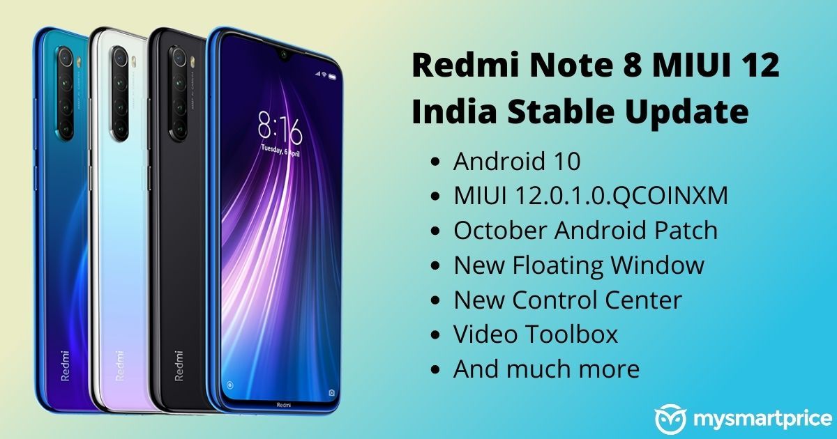 Actualización de Redmi Note 8 MIUI 12 basada en Android 10 Rolling ...