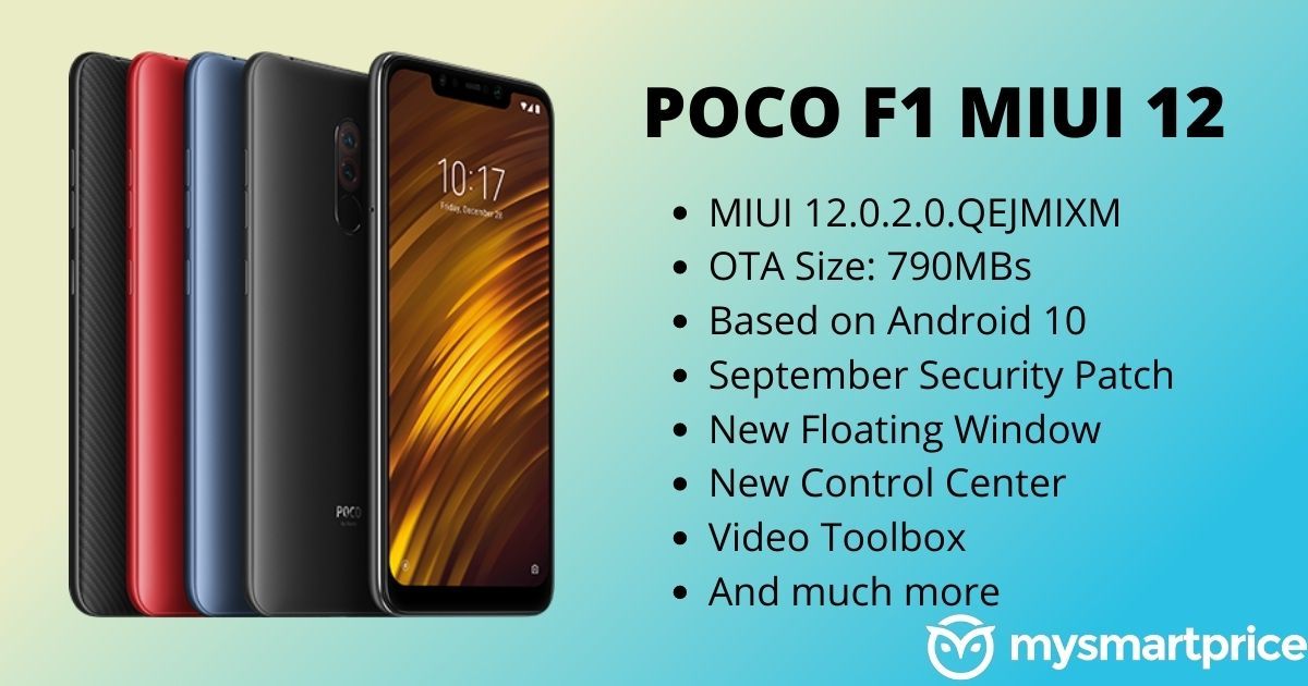 La actualización de POCO F1 MIUI 12 comienza a implementarse en India, aquí está ...
