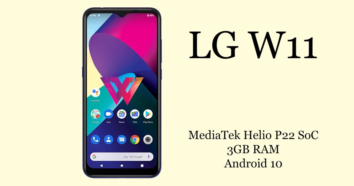 LG W11 listado en Google Play Console con MediaTek Helio P22 ...
