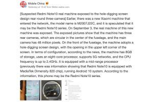 Gelekte Redmi Note 10 live beelden 1