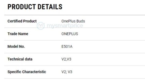 Certificación OnePlus Buds