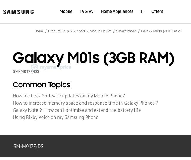 Samsung Galaxy M01s (SM-M017F_DS)