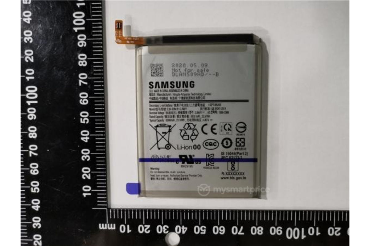 La certificación de seguridad de Corea del Samsung Galaxy M31s revela una imagen en vivo de la batería ...