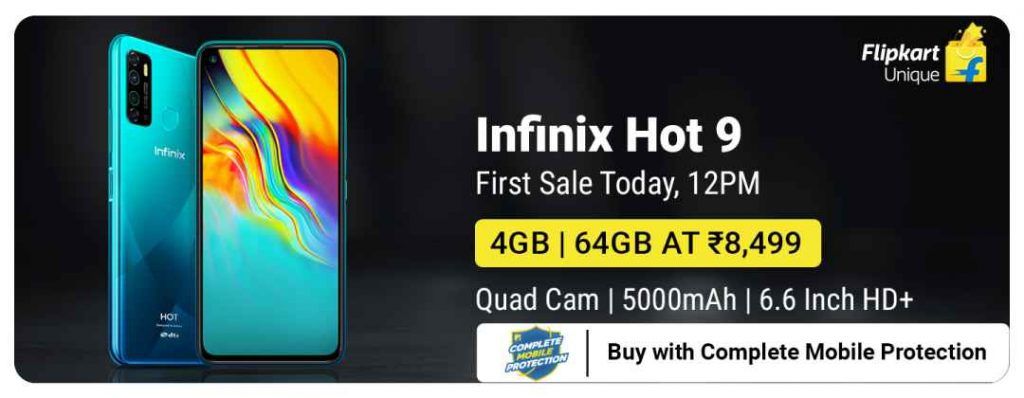 Infinix Hot 9 Flipkart Venta