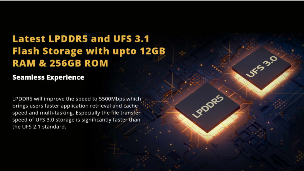 iQOO 3 LPDDR5 RAM en UFS 3.1-opslag