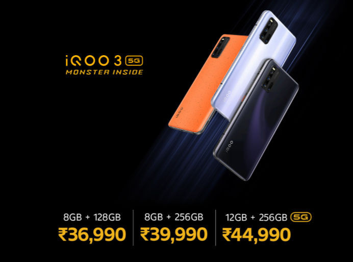 iQOO 3 prijs in India