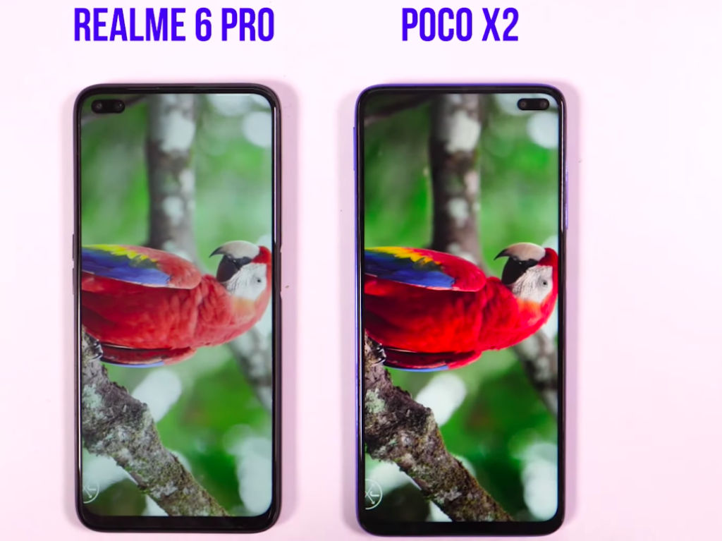 Realme 6 Pro vs Poco X2 weergavevergelijking