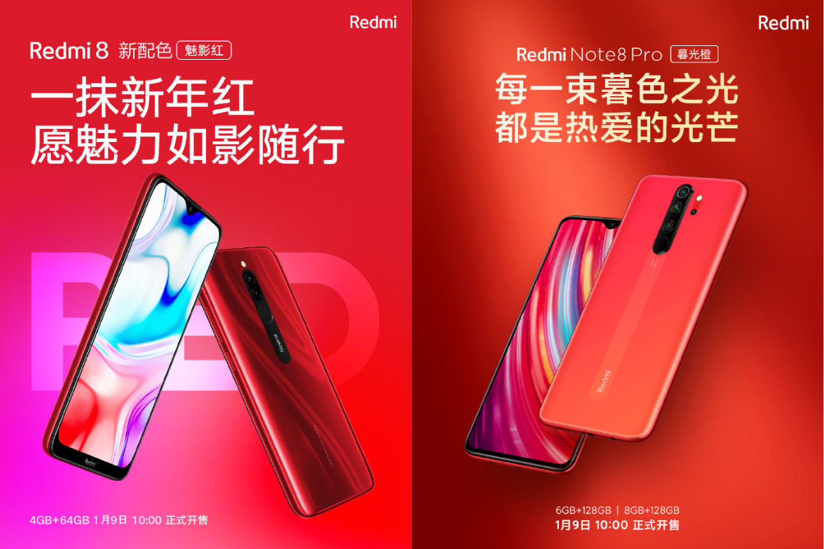 Redmi Note 8 Pro Twilight Orange y Redmi 8 Phantom Red ...