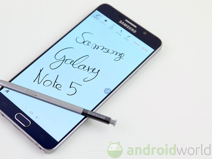 Galaxy Note 5, de eerste van de serie die niet beschikbaar zal zijn in Italië