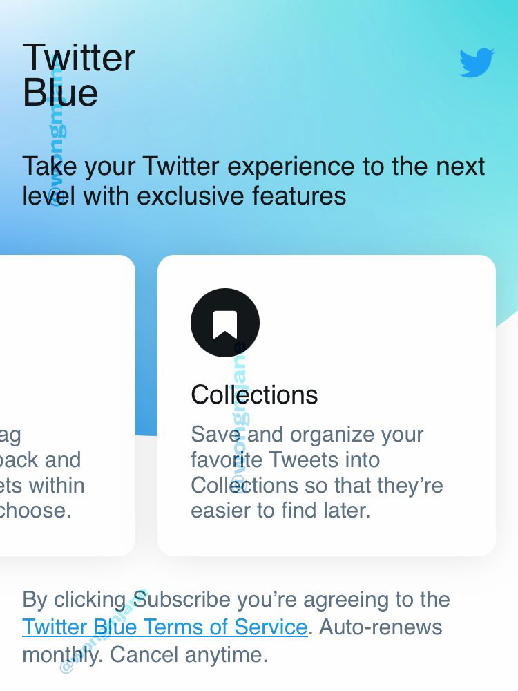 Twitter Blue-abonnement met nieuwe onderwerpen en annulering van tweets