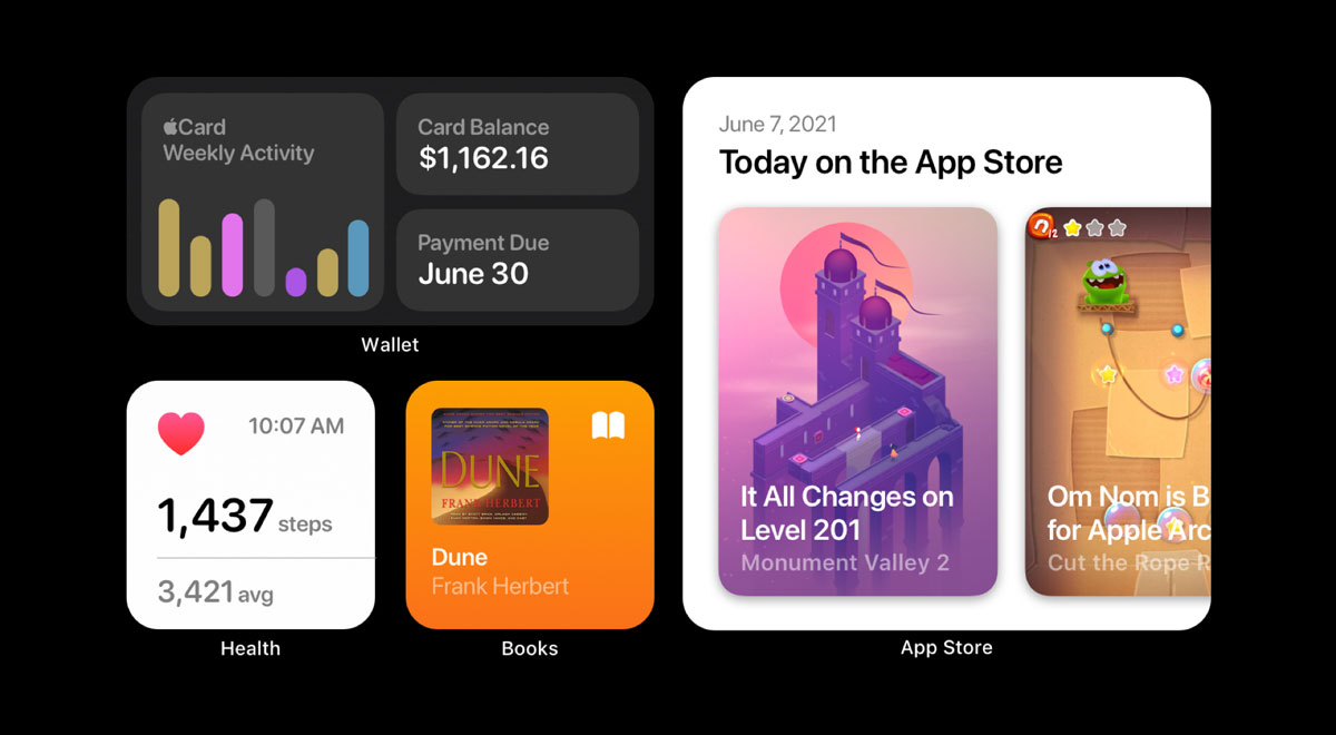 IOS 15-concept: nieuwe widgets voor het startscherm van de iPhone
