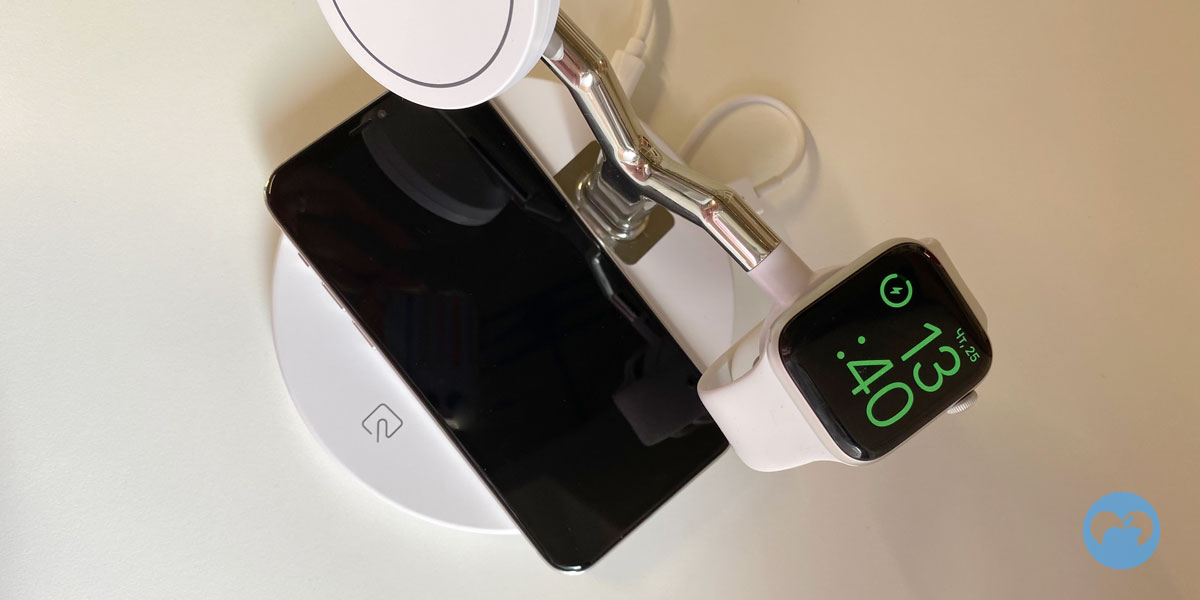 Cargador magnético MagSafe oneLounge para iPhone Revisión de carga inalámbrica |  Reloj de manzana |  AirPods