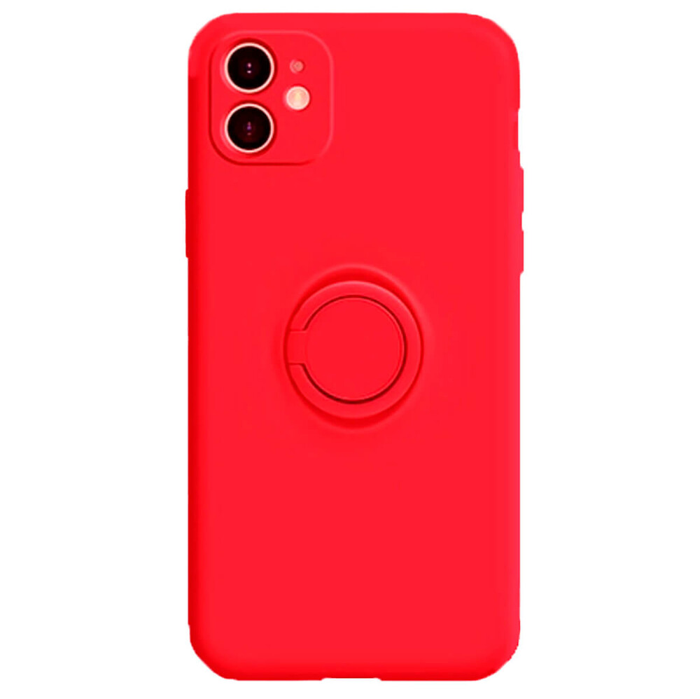 OneLounge With Ring Funda de silicona roja para iPhone 11