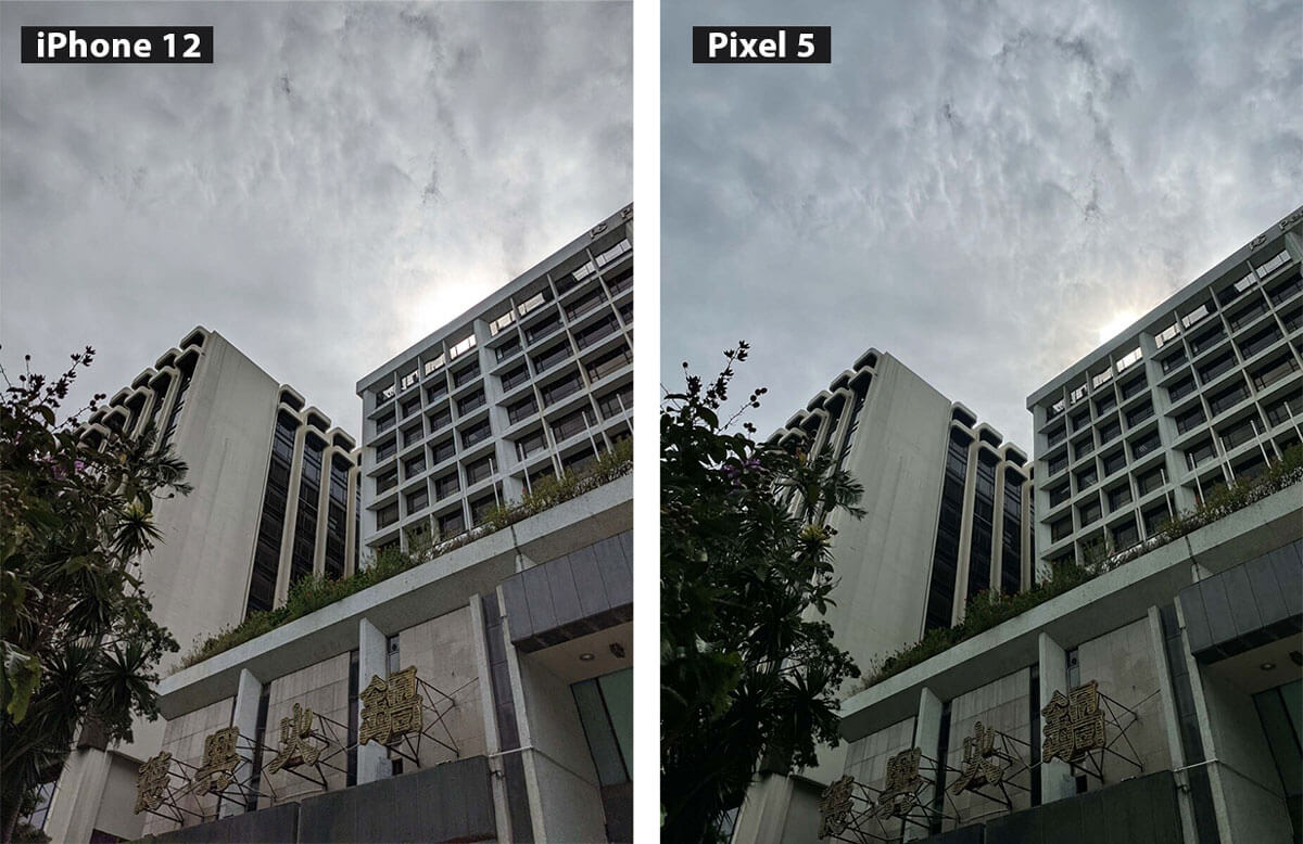 Google Pixel 5 vs iPhone 12 camera vergelijking