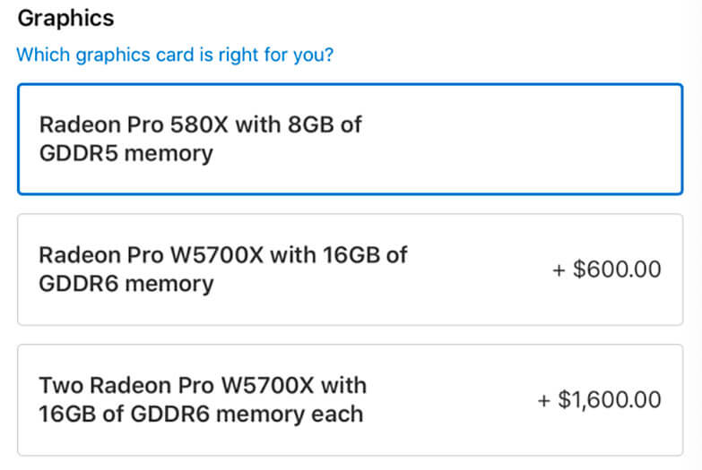 El módulo MPX Radeon Pro W5700X ahora se puede instalar en Mac Pro