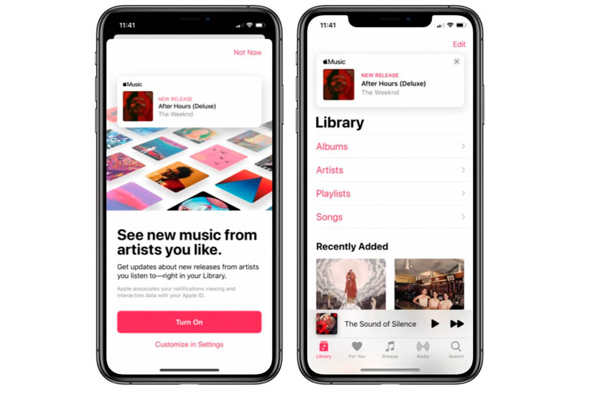 Приложение Apple Music будет присылать уведомления об обновлении библиотеки