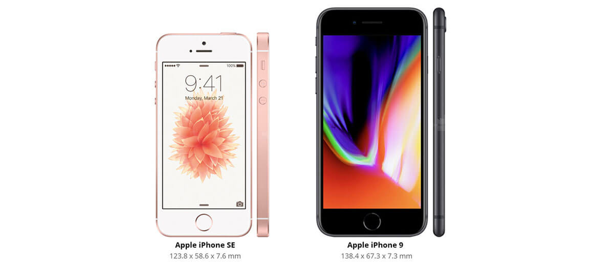 Comparación preliminar de iPhone 9 y iPhone SE