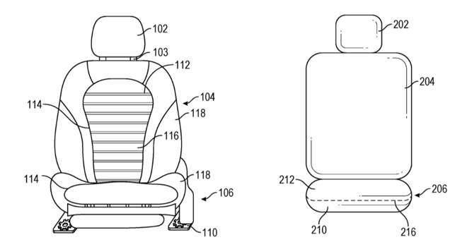 Asientos de auto patentados por Apple para Apple Car