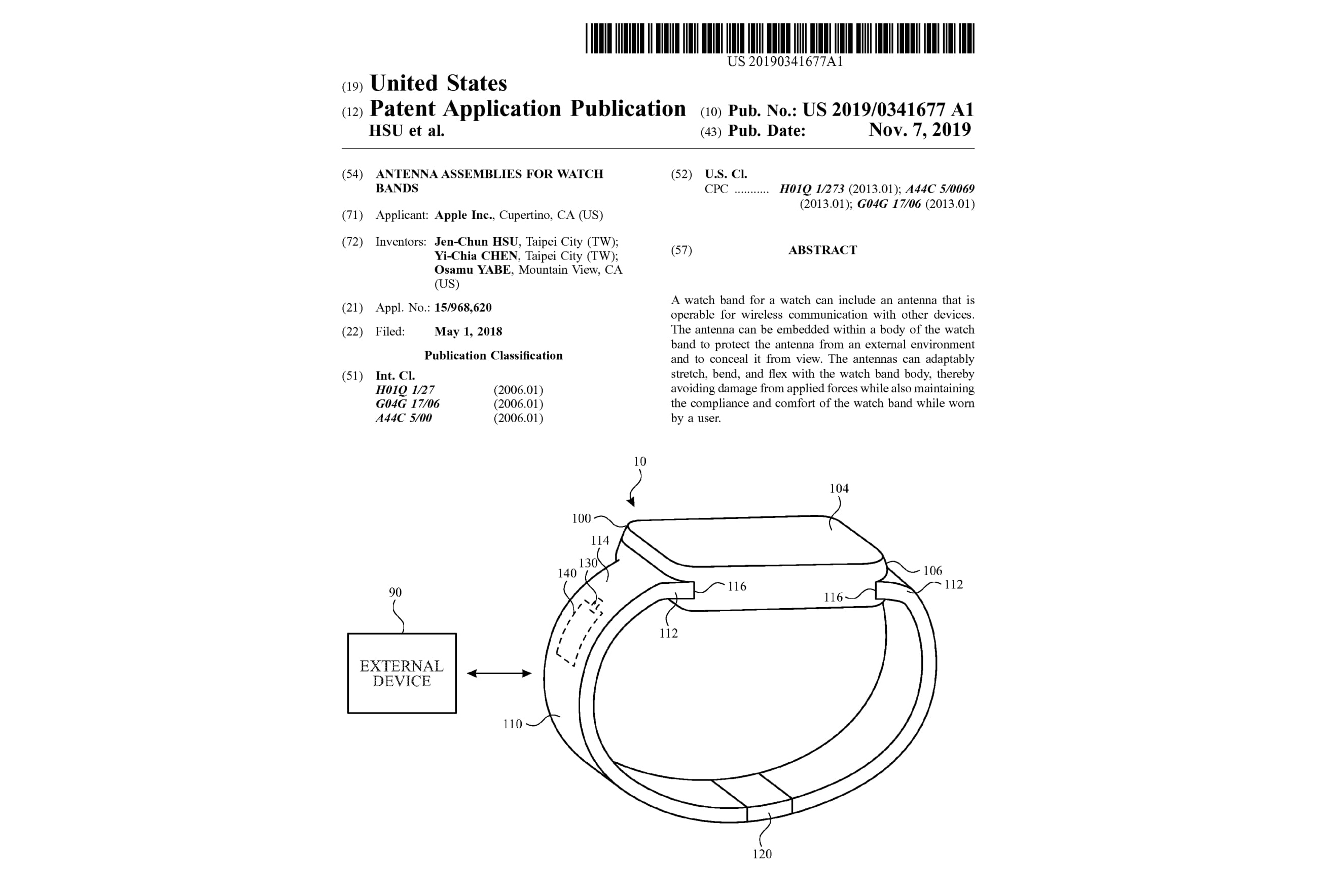 Apple dient nieuw patent in voor Apple Watch