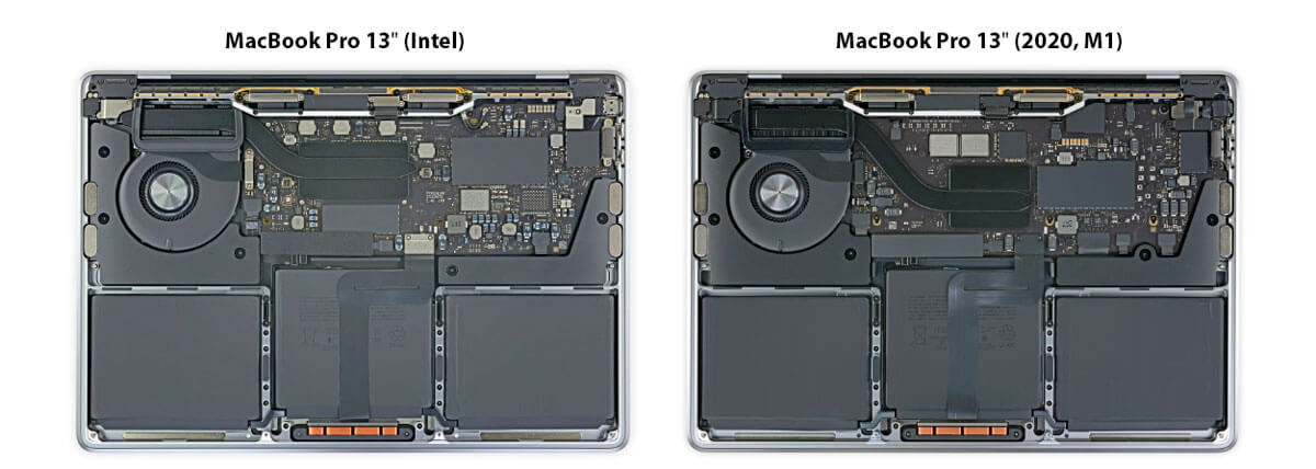 iFixit desmontó MacBook Air y MacBook Pro en M1