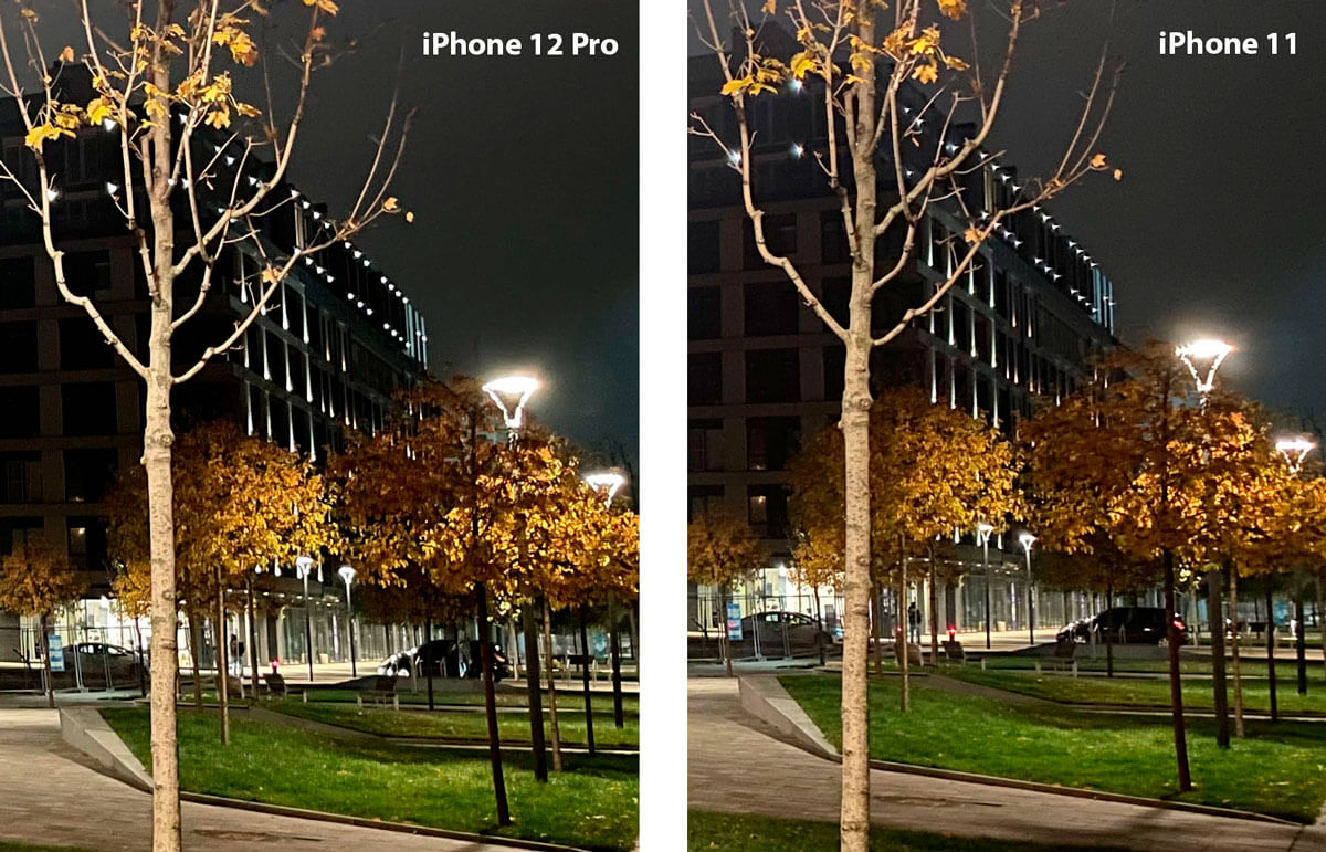 Caza de píxeles: comparación de las cámaras del iPhone 12 Pro y del iPhone 11 en el rodaje nocturno