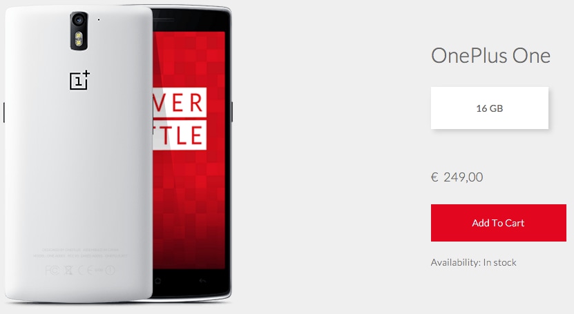 Le wild OnePlus One 16 GB appears: disponibile all'acquisto a 249€