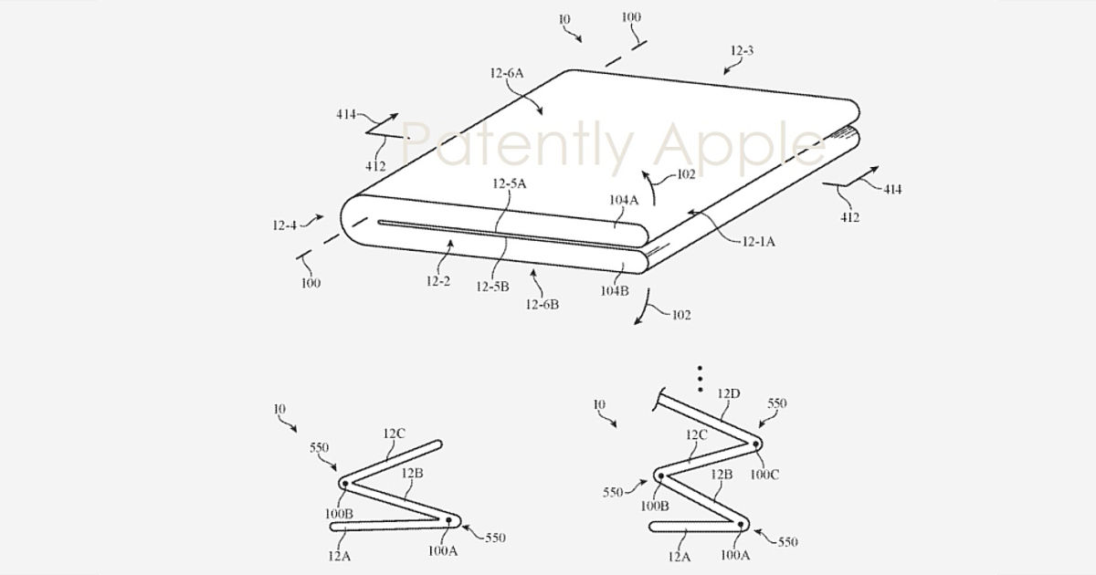 Apple está trabajando en un iPhone plegable hacia el exterior, nueva solicitud de patente ...